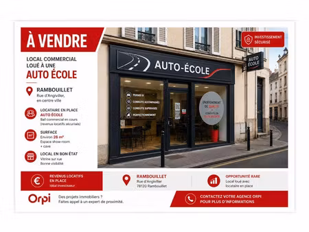 vente locaux professionnels 25 m² à rambouillet (78120)  149 500 €