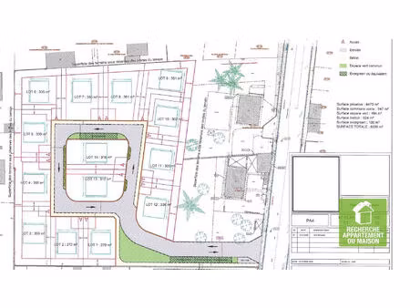 14 lots à vendre pont de cheruy