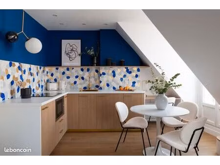 t2 parmentier - superbe meublé 34m² refait à neuf par architecte