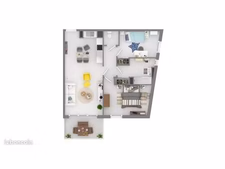 appartement 3 pièces 64 m²