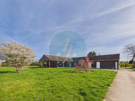 longère en bois 300m2  5 chambres  chenils  boxes à chevaux