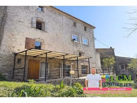 maison 97 m² + jardin avec ruisseau – soudorgues – coup de cœur