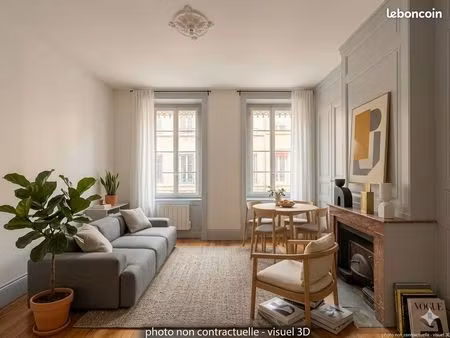 t2 brotteaux-massena 53m2 - à rénover