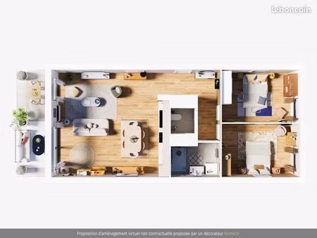 appartement 3 pièces 77 m²