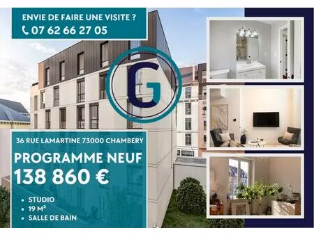 vente appartement 1 pièce 19 m² chambéry (73000)