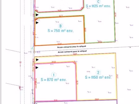 terrain constructible 870m2