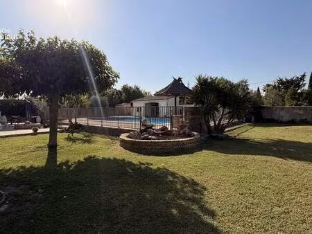 maison de plein pied avec piscine  pool house et grand terrain