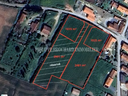 terrains à bâtir de 1000 à 2900 m²