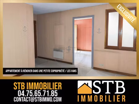 achat appartement 2 pièces 31m² les vans 07140
