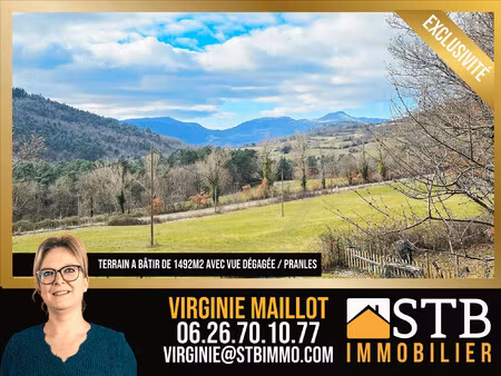 achat terrain 1 492m² pranles 07000