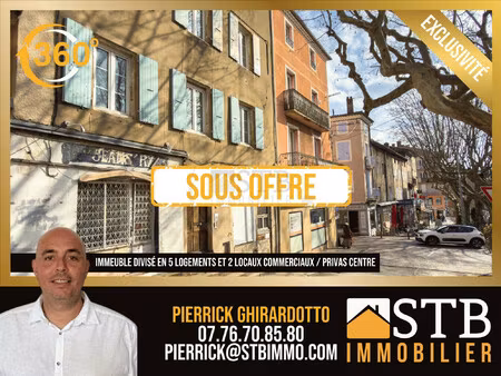 achat immeuble 152m² privas 07000