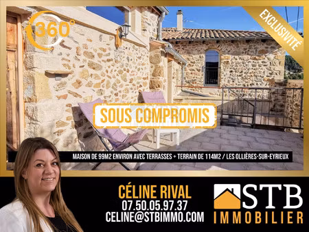 achat maison 5 pièces 99m² les ollieres sur eyrieux 07360