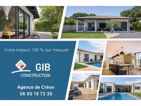 vente maison à construire 120 m² saint-caprais-de-bordeaux (33880)