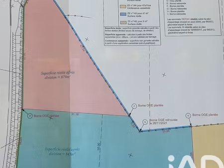 vente terrain à bâtir 1 522 m²