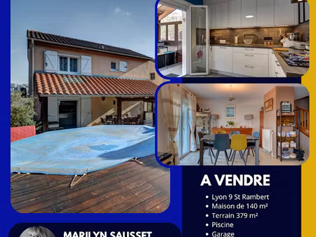 vente maison 4 pièces 140 m² à lyon 9ème (69009)  519 000 €
