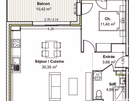 vente appartement 2 pièces