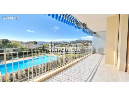 antibes-fontmerle  3p 66m2  belle terrasse  vue dégagée