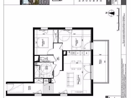 appartement 3 pièces 68 m²