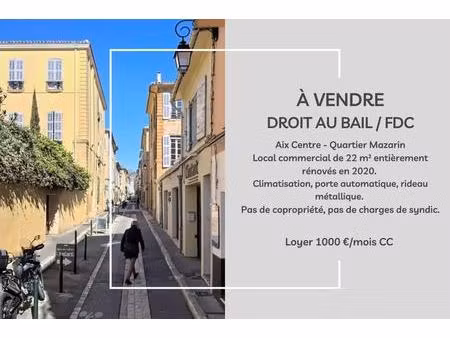 vente commerce 22 m²