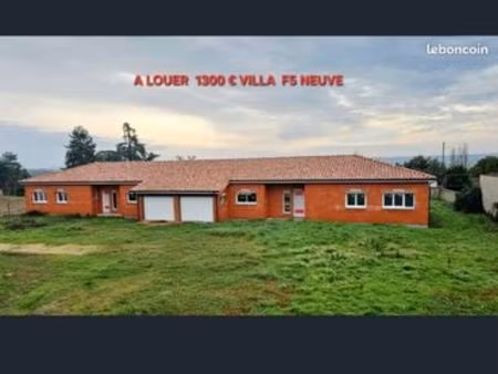 villa neuve f5 castelsarrasin garage + jardin
