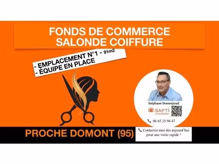 vente commerce 4 pièces 91 m² domont (95330)