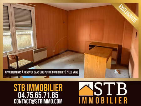 appartement de 29 5m² à rénover avec terrasse de 13 1m² –