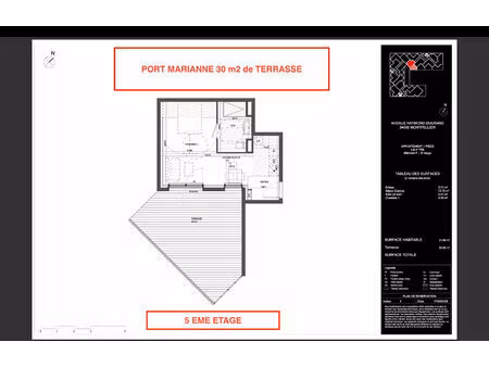 vente appartement 2 pièces  32.00m²  montpellier