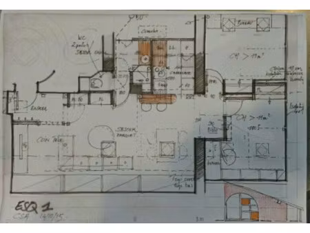 location meublée appartement 3 pièces 56 m² à lyon 3ème (69003)  1 400 €