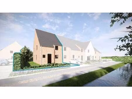 nieuwbouwwoning met aangelegde tuin