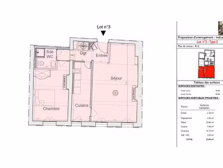 appartement aix-en-provence 2 pièce(s) 52 m2