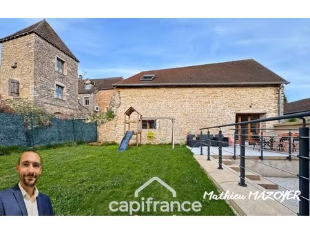 maison en pierre 1900 – 112 m² – 3 chambres – grange 40 m² – dpe c