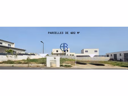 serignan-terrain constructible et viabilise de 402 m2
