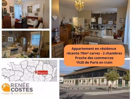 vente en nue propriété - f71 ans - migennes (89400)