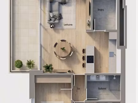 nieuwbouw 2 slpk app met terras van 15m² met 6% btw mogl