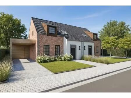 nieuw te bouwen halfopen woning te westrozebeke.