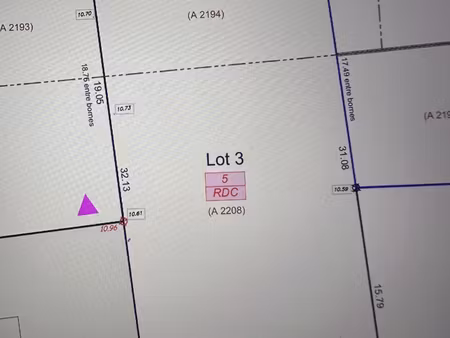 vente terrain 611 m²