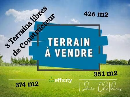 terrain constructible viabilisé à vendre