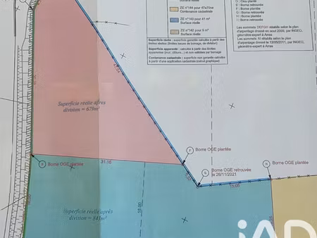 vente terrain 1522 m² izel-lès-hameau (62690)