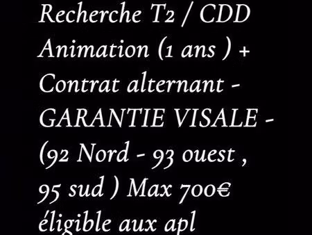 recherche t2 en urgence