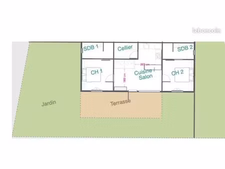 t3 à louer avec jardin