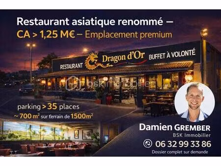 restaurant asiatique rentable – ca > 1 25 m€ – exploité depuis 2015 - secteur béziers