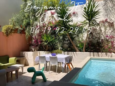 béziers – quartier des arènes – maison de ville d’exception avec double garage  terrasse..