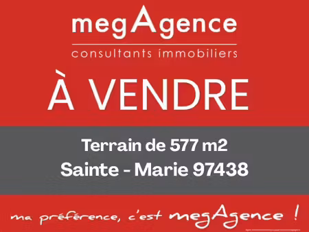 vente terrain à batir 577 m² à sainte marie (97438)  240 000 €