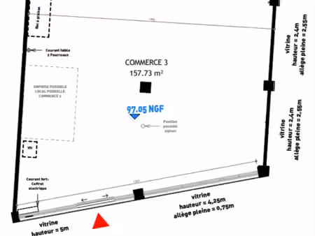 location commerce sceaux 92330 158m²