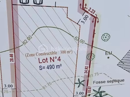 vente terrain 490 m² à beziers (34500)  162 990 €