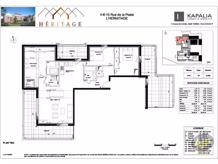 vente appartement 4 pièces à l'hermitage (35590) : à vendre 4 pièces / 93m² l'hermitage