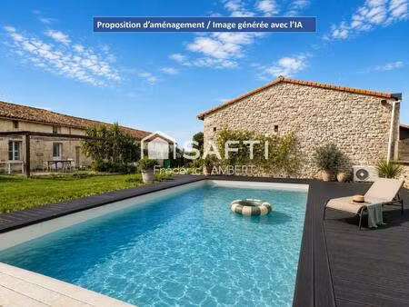 longère 198 m² + piscine chauffée + dépendances