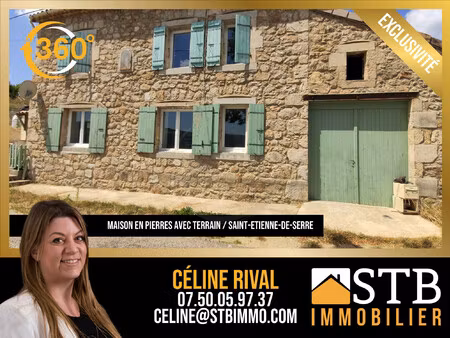 achat maison 4 pièces 85m² st etienne de serre 07190