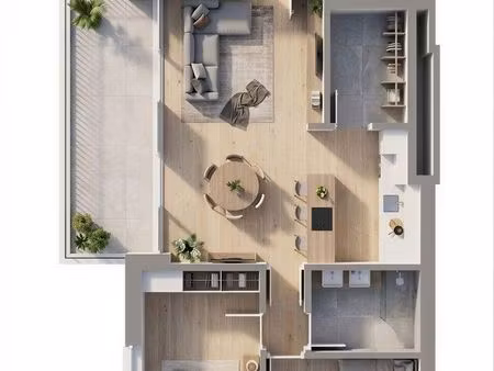 nieuwbouw 2 slpk app met terras van 15m² met 6% btw mogl