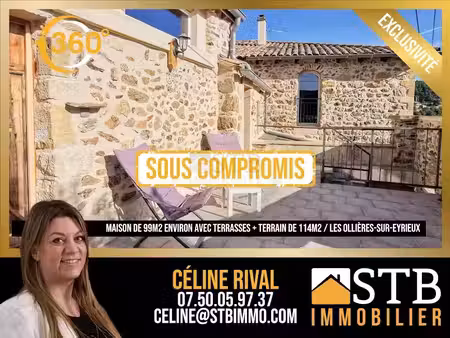 vente maison 5 pièces 99 m² à les ollières-sur-eyrieux (07360)  nan €